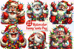 Funny Christmas Santa Clipart Bundle 2 - CraftNest - Digital Crafting and Art