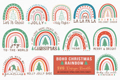 Christmas Rainbow Clipart Bundle 2 - CraftNest - Digital Crafting and Art