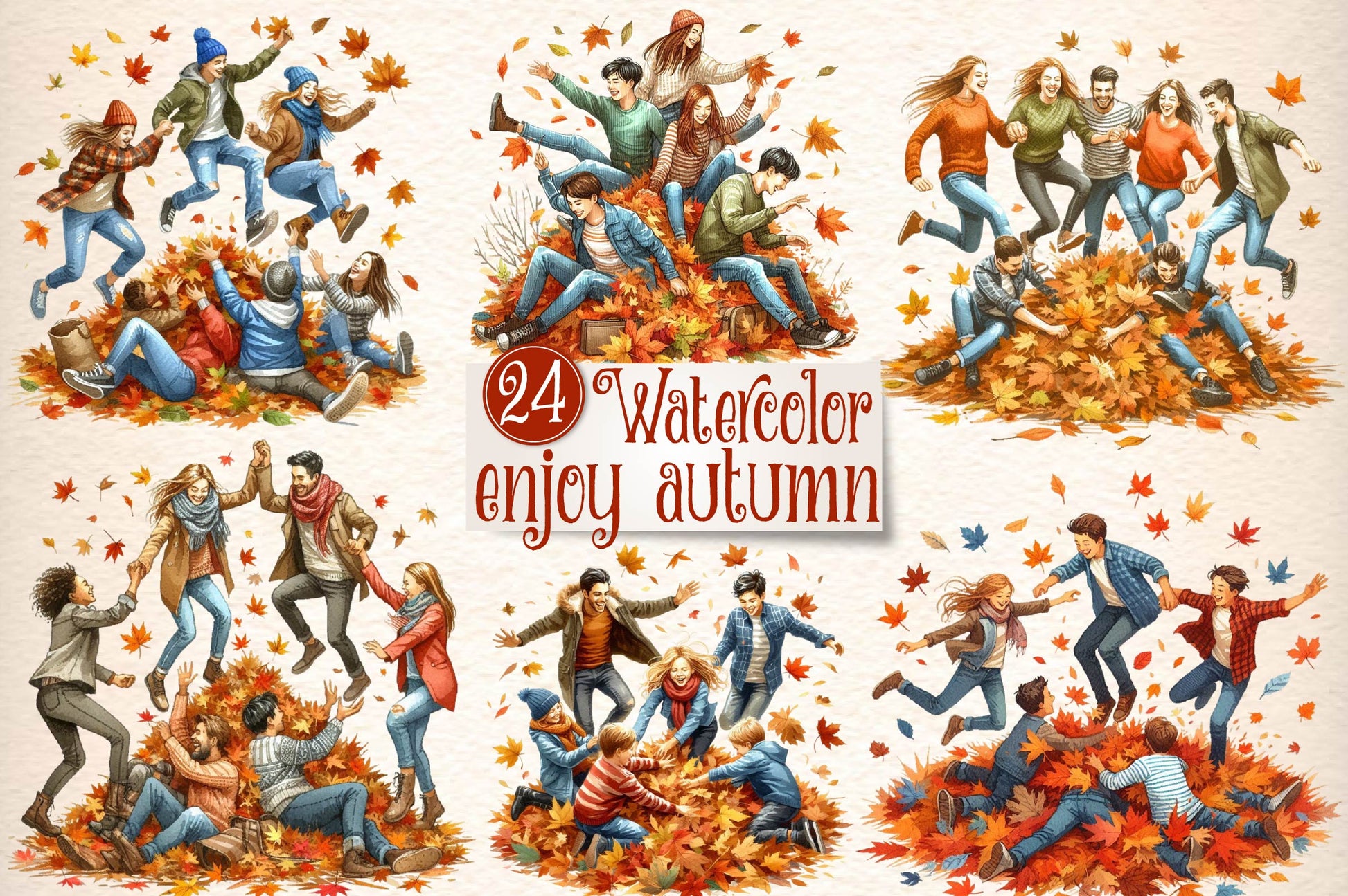 Enjoy Autumn Clipart Bundle - CraftNest - Digital Crafting and Art