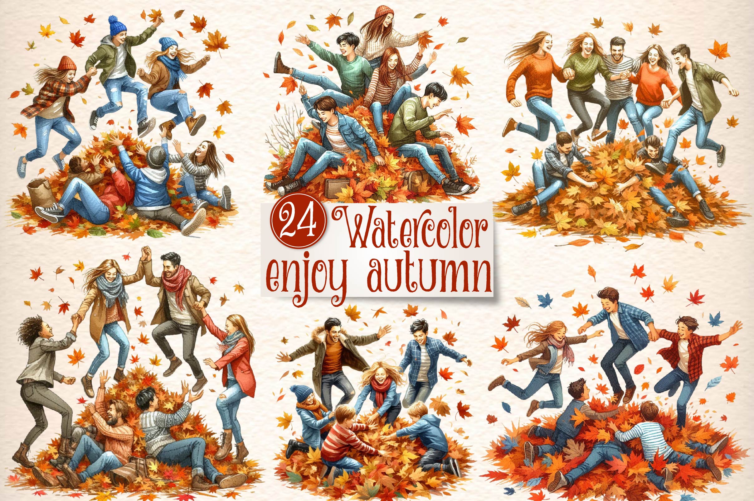 Enjoy Autumn Clipart Bundle - CraftNest - Digital Crafting and Art