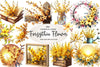 Spring Forsythia Flower Clipart Bundle