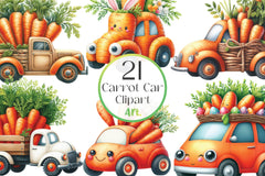 Carrot Car Clipart Bundle - CraftNest - Digital Crafting and Art