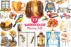 Morning And Fall Clipart Bundle - CraftNest - Digital Crafting and Art