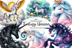 Fantasy Unicorn Clipart Bundle 1 - CraftNest - Digital Crafting and Art