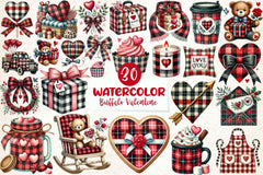 Valentines Buffalo Plaid Clipart Bundle - CraftNest - Digital Crafting and Art