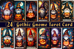 Halloween Gothic Gnome Tarot Card Clipart Bundle - CraftNest - Digital Crafting and Art