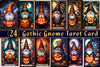 Halloween Gothic Gnome Tarot Card Clipart Bundle