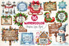 Cute Christmas Signs Clipart Bundle 2