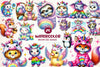 Unicorn Cute Animals Clipart Bundle