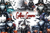 Gothic Halloween Gnome Clipart Bundle