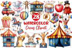 Circus Clipart Bundle - CraftNest - Digital Crafting and Art