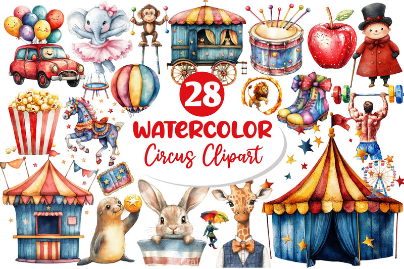 Circus Clipart Bundle - CraftNest - Digital Crafting and Art