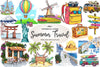 Summer Travel & Landmarks Clipart Bundle