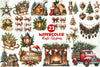 Warm Rustic Christmas Clipart Bundle