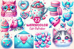 Cute Valentine Clipart Bundle - CraftNest - Digital Crafting and Art