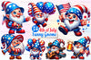 4th Of July Funny Gnome Clipart Bundle