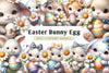 Easter Bunny With Egg Clipart Bundle