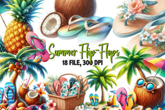 Summer Flip Flops Clipart Bundle 1 - CraftNest - Digital Crafting and Art
