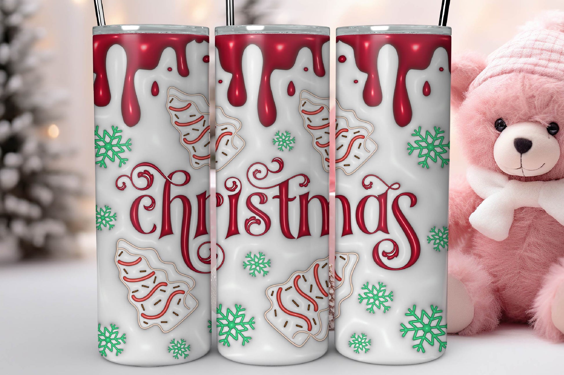 3D Christmas Inflated Tumbler Bundle 2 - CraftNest - Digital Crafting and Art