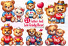 Father And Son Teddy Bear Clipart Bundle