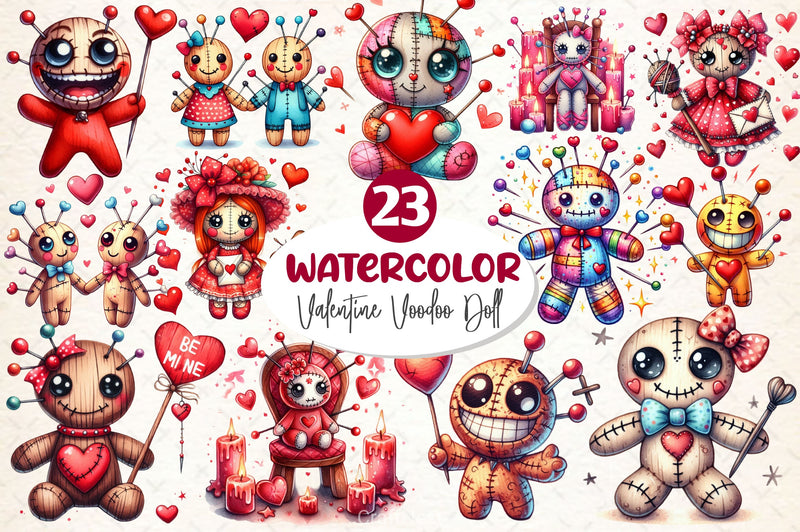 Valentine's Day Voodoo Doll Clipart Bundle 2 - CraftNest - Digital Crafting and Art