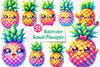 Summer Kawaii Pineapple Clipart Bundle