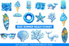 Blue Summer Beach Clipart