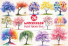 Pastel Spring Trees Clipart Bundle 4