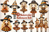 Whimsical Halloween Doll Clipart Bundle