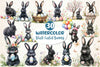 Cute Black Easter Bunny Clipart Bundle 2