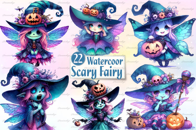 Halloween Scary Fairy Clipart Bundle - CraftNest - Digital Crafting and Art