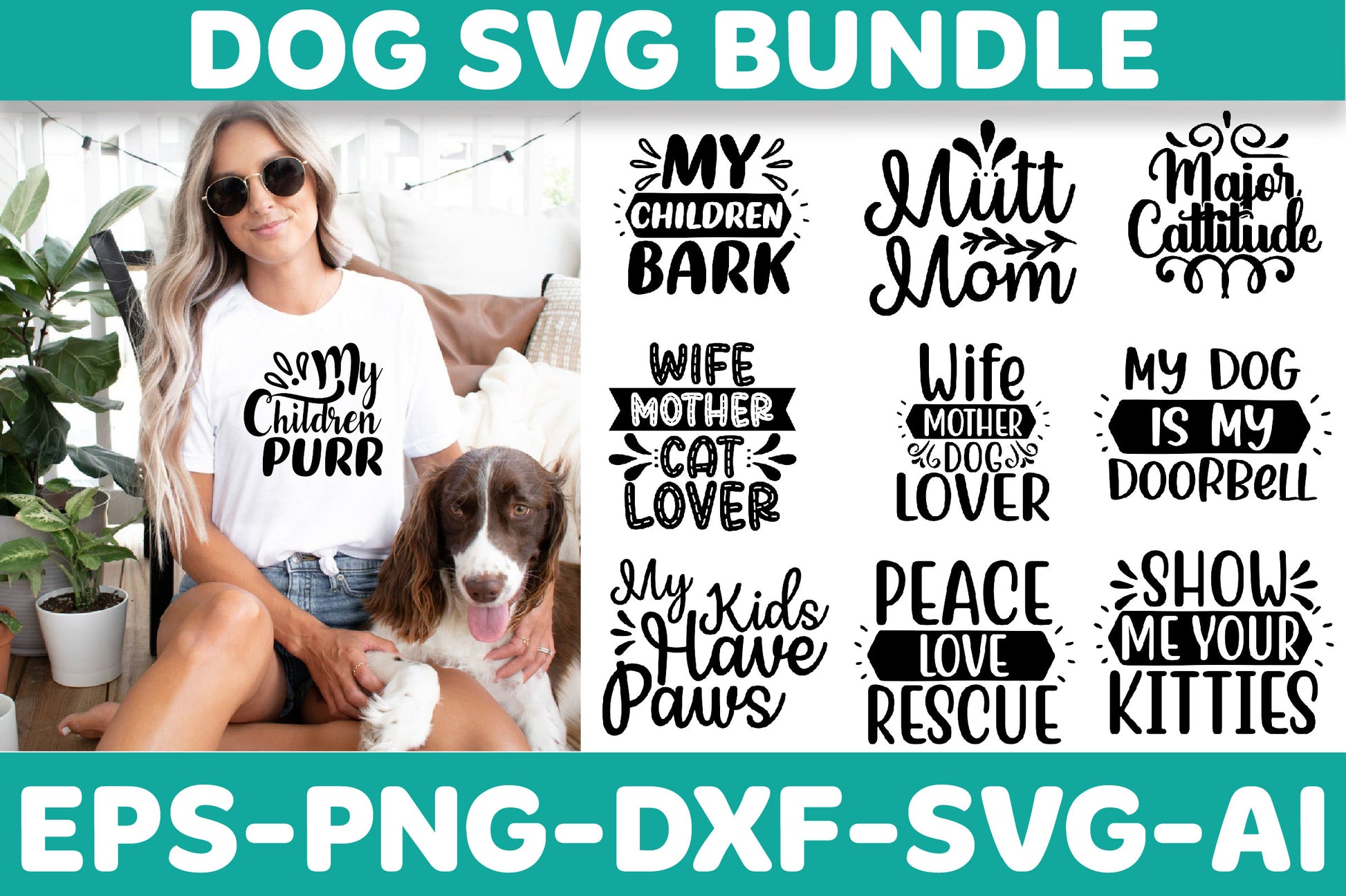 Dog SVG Bundle 20 - CraftNest - Digital Crafting and Art
