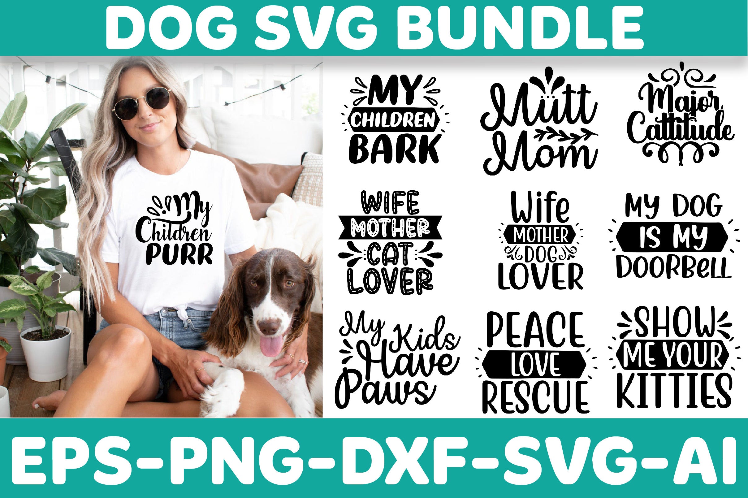 Dog SVG Bundle 20 - CraftNest - Digital Crafting and Art