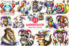 Mardi Gras Animals Clipart Bundle