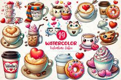 Valentine Day Coffee Clipart Bundle 1 - CraftNest - Digital Crafting and Art