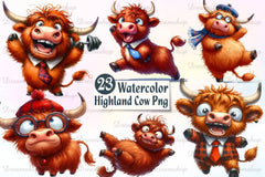Highland Cow Highland Cow Clipart Bundle - CraftNest - Digital Crafting and Art