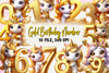 Gold Birthday Number Clipart Bundle