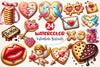 Valentine Biscuits Clipart Bundle