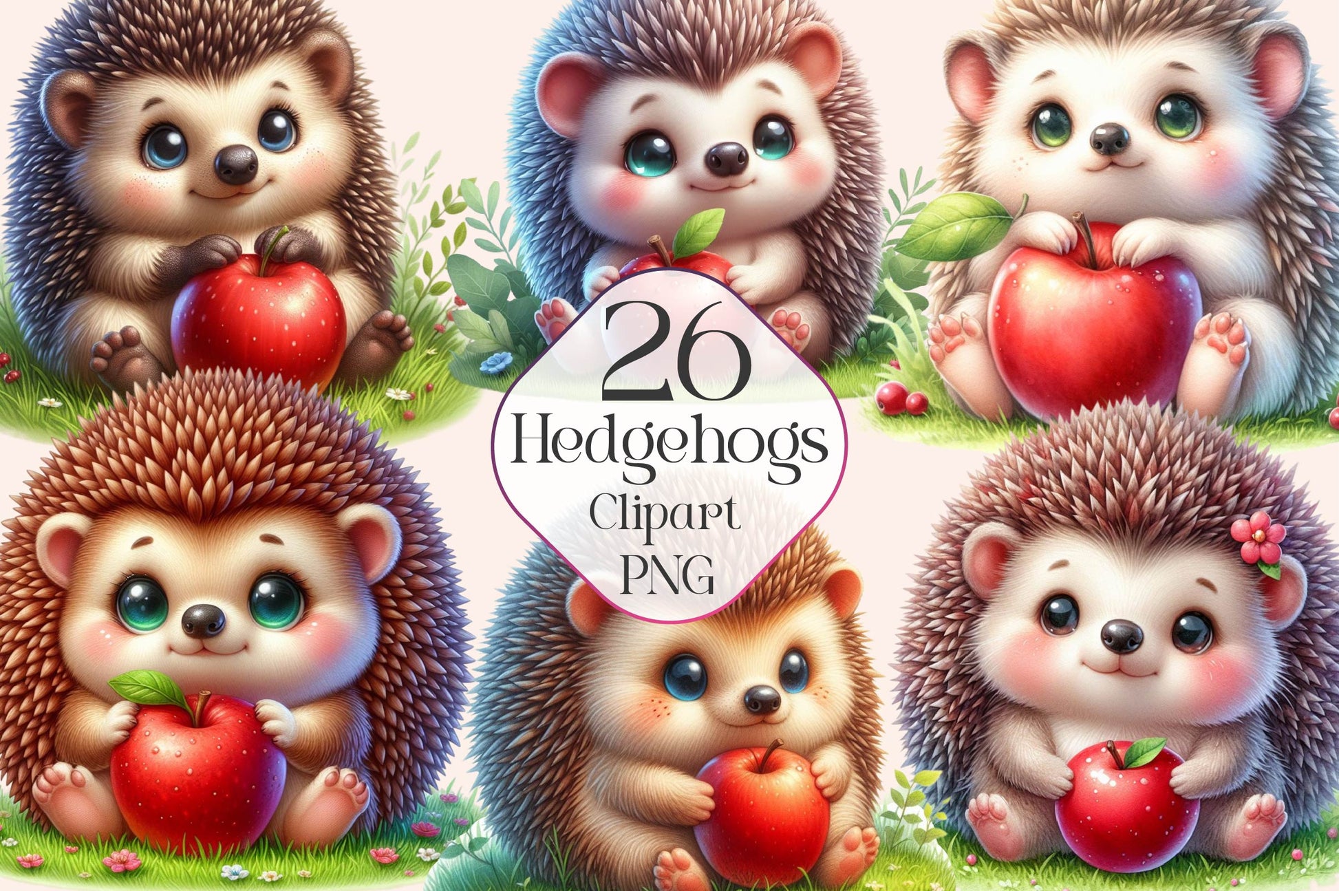 Hedgehog Hedgehogs Clipart Bundle - CraftNest - Digital Crafting and Art