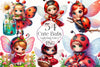 Cute Baby Ladybug Fairy Clipart Bundle