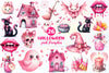 Pink Halloween Pumpkin Clipart Bundle