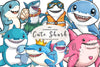 Cute Shark Clipart Bundle