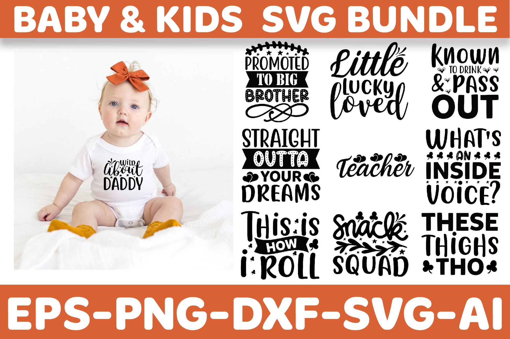 Baby & Kids SVG Bundle 3 - CraftNest - Digital Crafting and Art