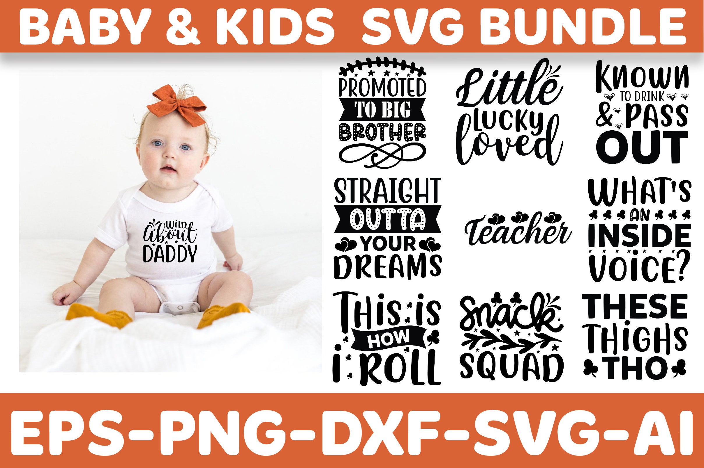 Baby & Kids SVG Bundle 3 - CraftNest - Digital Crafting and Art
