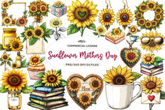 Sunflower Mothers Day Clipart Bundle 1 - CraftNest - Digital Crafting and Art
