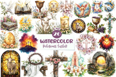 Antique Religious Easter Clipart Bundle - CraftNest - Digital Crafting and Art