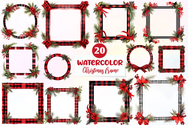 Christmas Frame Clipart Bundle - CraftNest - Digital Crafting and Art