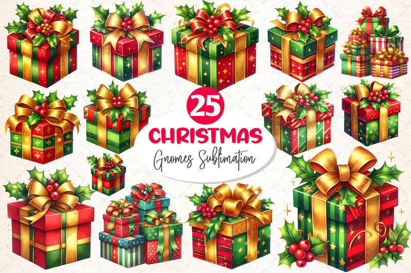 Christmas Gifts Clipart Bundle - CraftNest - Digital Crafting and Art