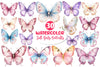 Soft Girly Butterfly Clipart Bundle