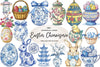 Easter Chinoiserie Clipart Bundle